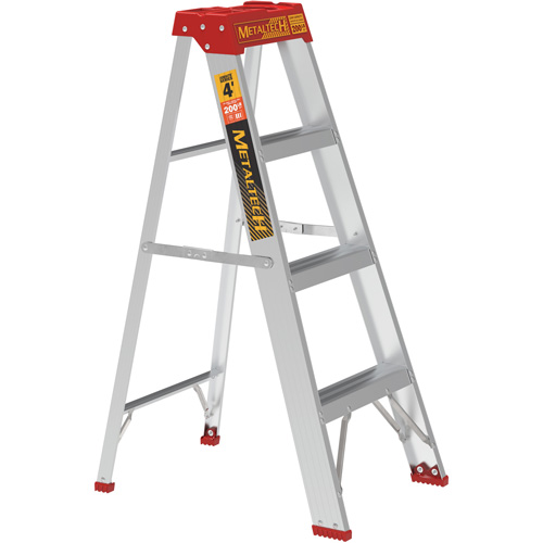 Step Ladder, 4', Aluminum, 200 lbs. Capacity, Type 3 Dufferin Supply