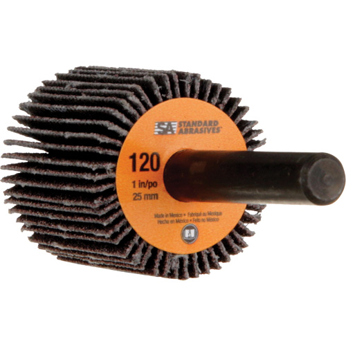 Meule &agrave; lamelles Standard Abrasives, Oxyde d'aluminium, Grain 120, 1" x 1" x 1/4" Dufferin Supply