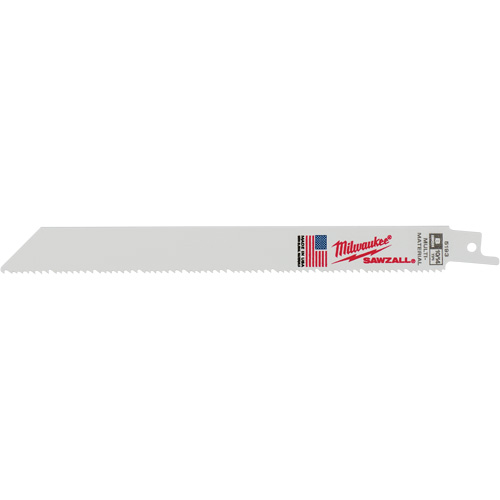 Lame de scie alternative Sawzall, Bim&eacute;tal, 10-14 Dents par pouce, 8" lo x 5/8" la Dufferin Supply