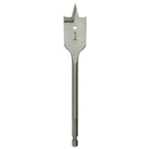 Flat Boring Bit, 7/16" Diameter, 1/4" Hex Shank, 6" Length Dufferin Supply