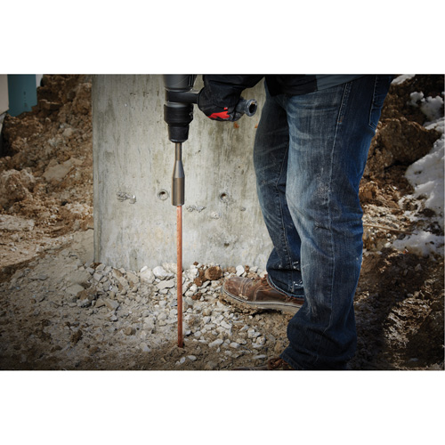 Marteau pour tige de mise &agrave; la terre SDS-Max, Embout 3/4"/5/8", Prise 3/4", Longueur 10" Dufferin Supply