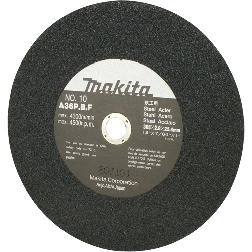 Abrasive Wheel for Cut Off Saws & Angle Cutters, 12" x 7/64", 1" Arbor, 4500 RPM Dufferin Supply