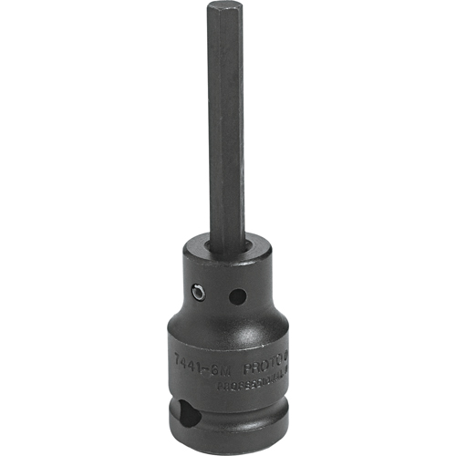 Impact Bit Socket, Hex, 12 mm x 3-1/4" L, 1/2" Drive Dufferin Supply