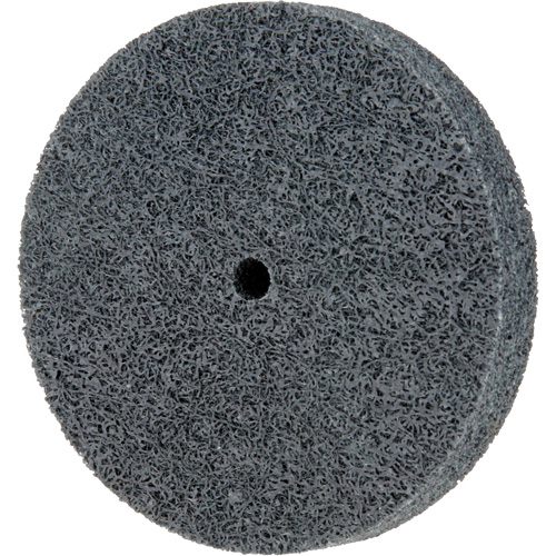 Meule homog&egrave;ne &agrave; faible densit&eacute; de s&eacute;rie 500 Standard Abrasives, 3" x 1/2", Arbre de 1/4", Grain de Fin, Carbure de silicium Dufferin Supply