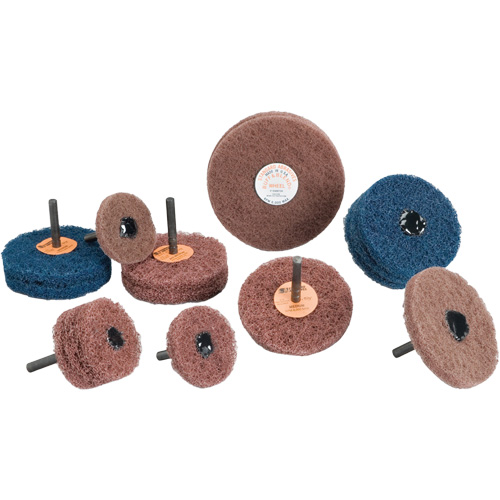 Meule Buff & Blend Standard Abrasives, 3" dia. x 1/4" la, Arbre 1/4", Oxyde d'aluminium Dufferin Supply