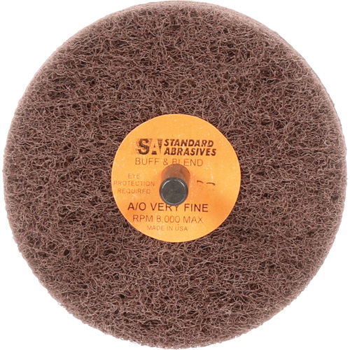 Standard Abrasives Buff & Blend Wheel, 3" Dia. x 3" W, 1/4" Arbor, Aluminum Oxide Dufferin Supply