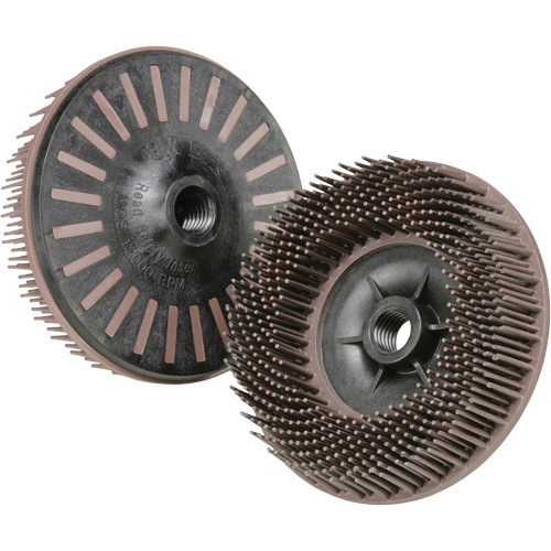 Disques radiaux bristle pour meuleuses angulaires Scotch-Brite, C&eacute;ramique, Grain 36, 4-1/2" dia. Dufferin Supply