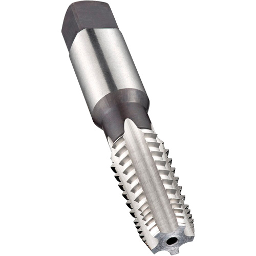 Interrupted Thread Machine Pipe Tap, 1/8"-27, 5 Flutes, 70 mm L, Taper, High Speed Steel Dufferin Supply