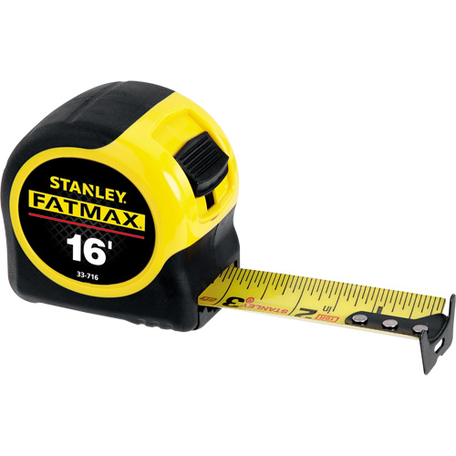 FatMax&reg; Measuring Tape, 1-1/4" x 16', 16ths of an Inch Graduations Dufferin Supply