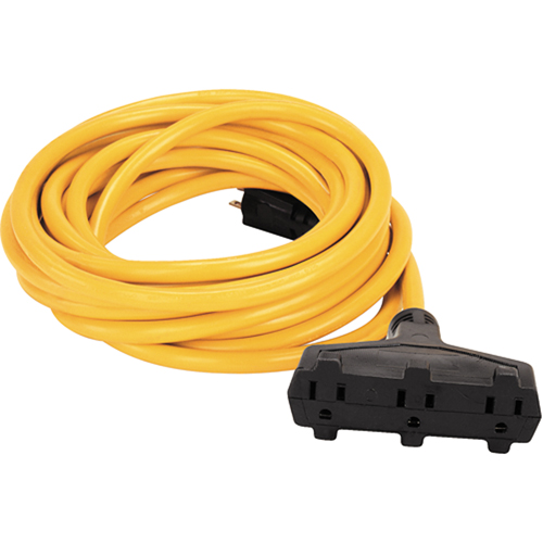 Cordon rallonge en vinyle, Ext&eacute;rieur, SJTW, AWG 14/3, 15 A, 3 prise(s), 50' Dufferin Supply