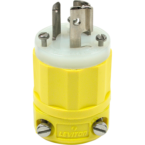 2-Pole 3-Wire Grounding Locking Plug, Nylon, 15 Amps, 250 V, L6-15P Dufferin Supply