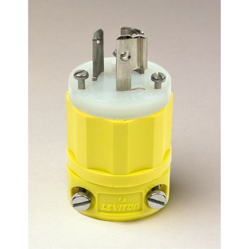 2-Pole 3-Wire Grounding Locking Plug, Nylon, 15 Amps, 250 V, L6-15P Dufferin Supply