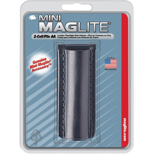 &eacute;tui de ceinture en cuir pour lampe de poche &agrave; 2 piles AA, Porte-lampe de poche, Cuir, 1 Poches Dufferin Supply