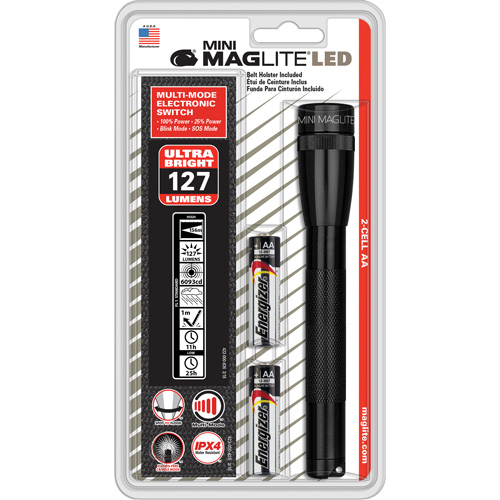 Lampes de poche Mini, DEL, 97 lumens, Piles AA Dufferin Supply