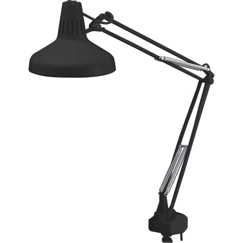 LAMPES DE TRAVAIL COMBIN&eacute;ES ROBUSTES, 22/60 W, Fluorescent/Incandescente, Col 45", Noir Dufferin Supply