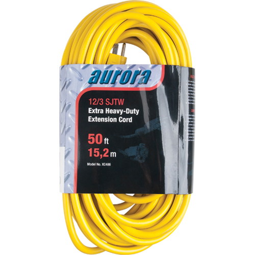 Cordon rallonge en vinyle, Ext&eacute;rieur, SJTW, AWG 12/3, 15 A, 50' Dufferin Supply