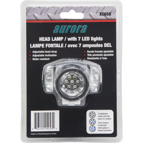 Lampe frontale, DEL, 28 lumens, 20 hres de fonctionnement, piles AAA Dufferin Supply