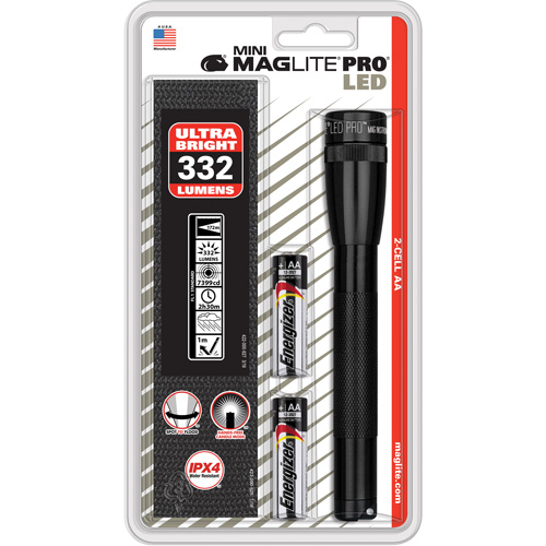 Lampes de poche Mini Pro, DEL, 332 lumens, Piles AA Dufferin Supply