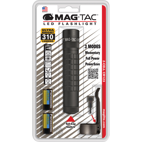 Lampes de poche tactiques Mag-Tac, DEL, 310 lumens, Piles CR123 Dufferin Supply