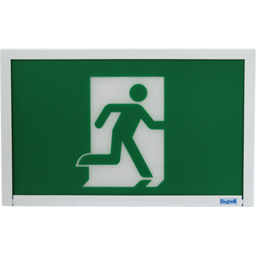 Running Man Exit Sign, LED, Battery Operated, 12" L x 7 1/2" W, Pictogram Dufferin Supply