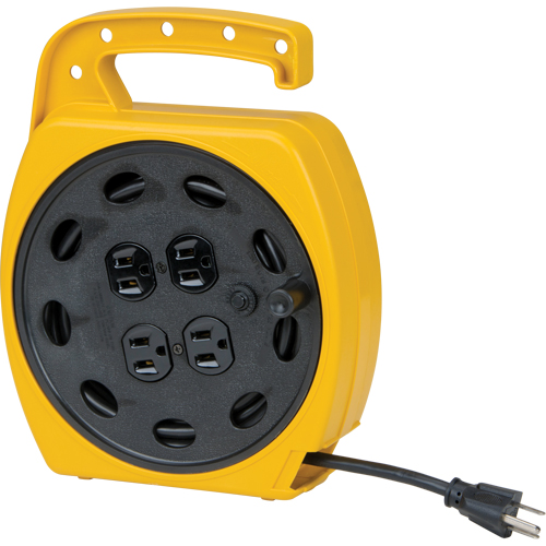 Cordons rallonges &agrave; enrouler, 25', SJT, Calibre de 16/3, 10 A Dufferin Supply