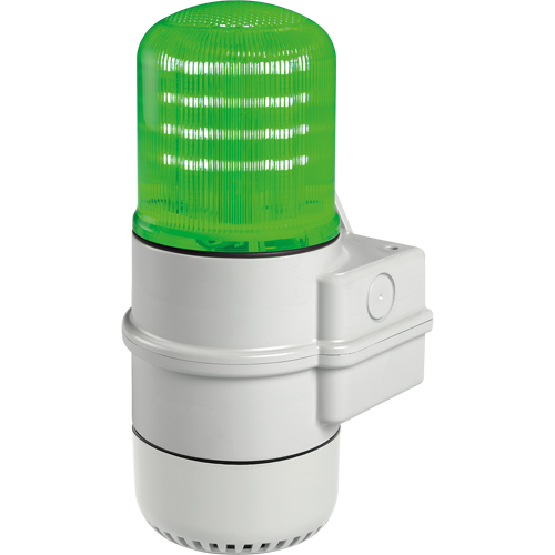 Streamline&reg; Modular Multifunctional LED Beacons, Continuous/Flashing/Rotating, Green Dufferin Supply