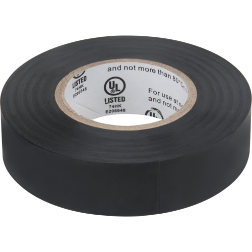Ruban isolant, 19 mm (3/4") x 18 m (60'), Noir, 7 mils Dufferin Supply