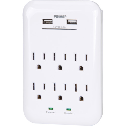 Chargeur USB Prime avec protection contre la surtension Dufferin Supply
