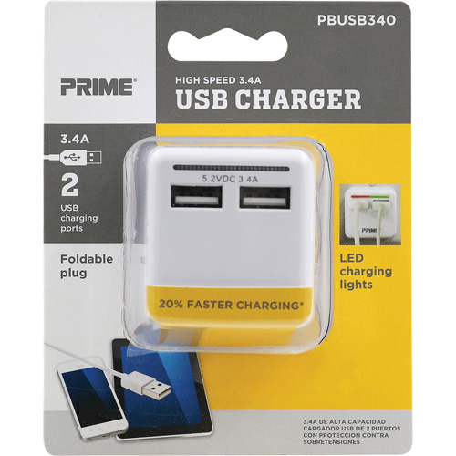 Chargeur USB Prime haute vitesse Dufferin Supply