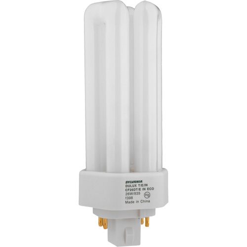 Lampe fluorescente compacte &agrave; tube triple Dulux D/E/IN Amalgam, T (T4), 42 W, 3500 K, Base G24Q-4, 16 000 h Dufferin Supply