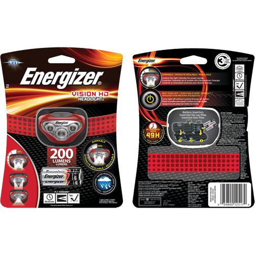 Vision Headlight, LED, 200 Lumens, 8.5 Hrs. Run Time, AAA Batteries Dufferin Supply