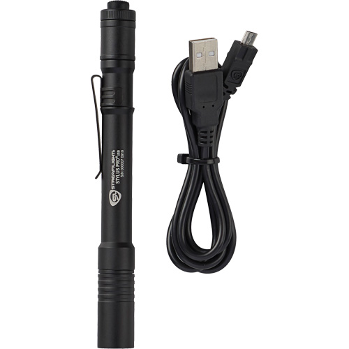 Lampe de poche stylo USB Stylus Pro, DEL, 350 lumens, Corps en Aluminium, piles Rechargeable, Compris Dufferin Supply