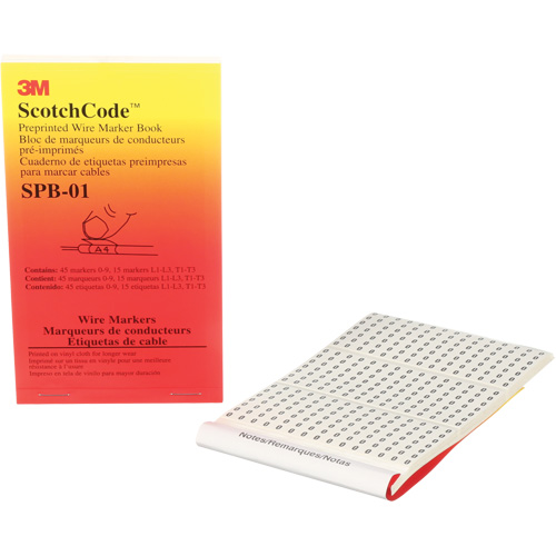 Livret d'&eacute;tiquettes pour le marquage de fils pr&eacute;imprim&eacute;es ScotchCode Dufferin Supply