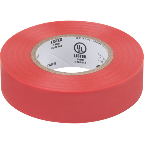 Electrical Tape, 19 mm (3/4") x 18 M (60'), Red, 7 mils Dufferin Supply