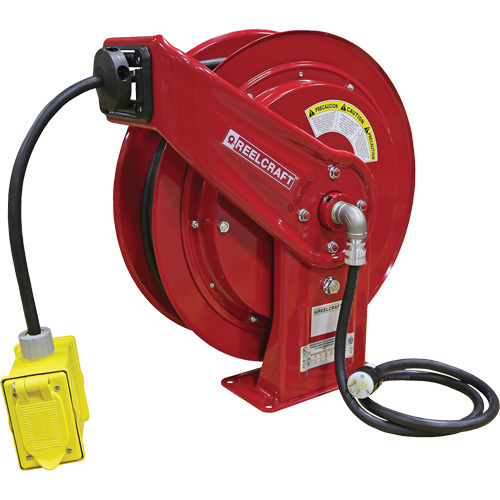 70000 Power Cord Reel, 100', SEOOW, 12 Gauge, 20 A Dufferin Supply