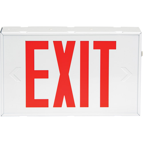Exit Sign, LED, Battery Operated/Hardwired, 12-1/5" L x 7-1/2" W, English Dufferin Supply