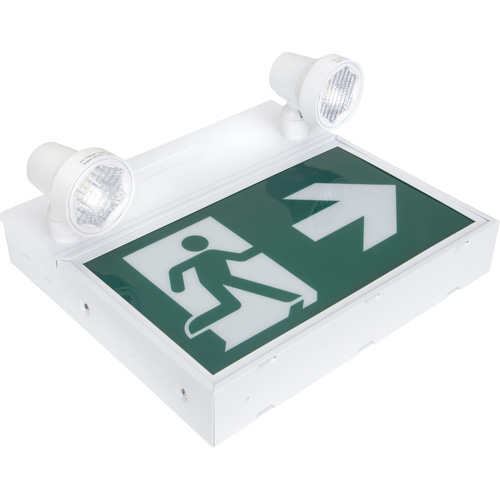Running Man Sign with Security Lights, LED, Battery Operated/Hardwired, 12-1/10" L x 11" W, Pictogram Dufferin Supply