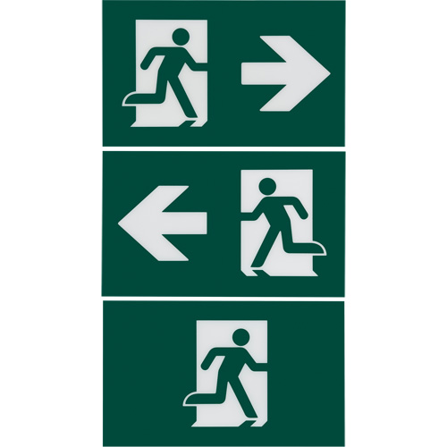 Running Man Sign with Security Lights, LED, Battery Operated/Hardwired, 12-1/10" L x 11" W, Pictogram Dufferin Supply
