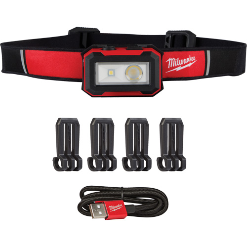 Magnetic Headlamp & Task Light, LED, 450 Lumens, 2.5 Hrs. Run Time, Rechargeable Batteries Dufferin Supply
