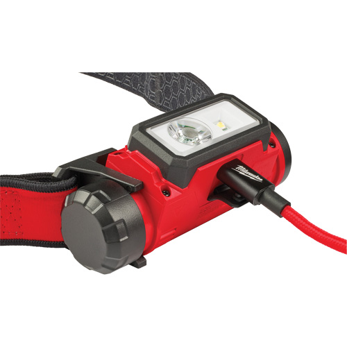 REDLITHIUM USB Hardhat Headlamp, LED, 600 Lumens, 5 Hrs. Run Time, Rechargeable Batteries Dufferin Supply