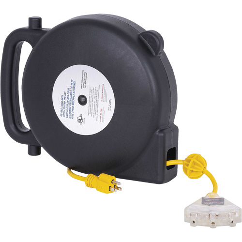 JPCR-1450 ABS Extension Cord Reel, Indoor/Outdoor, SJTW, 14 AWG, 13 A, 45' Dufferin Supply