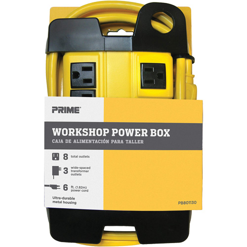 Workshop Power Box, 8 Outlet(s), 6', 15 Amps, 1875 W, 125 V Dufferin Supply