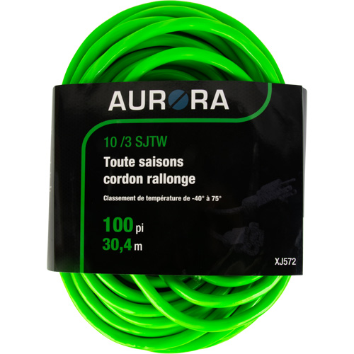 Industrial Extension Cord, All-Weather, SJTW, 10/3 AWG, 15 A, 100' Dufferin Supply