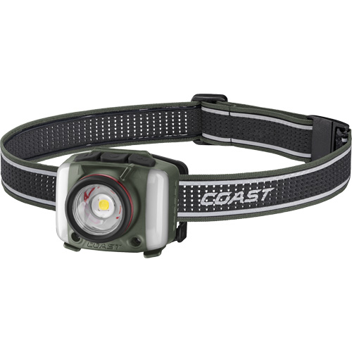 Lampe frontale FL97R &agrave; trois couleurs avec syst&egrave;me Twist Focus et commande vocale, DEL, 830 lumens, 2 hres de fonctionnement, piles Rechargeable Dufferin Supply