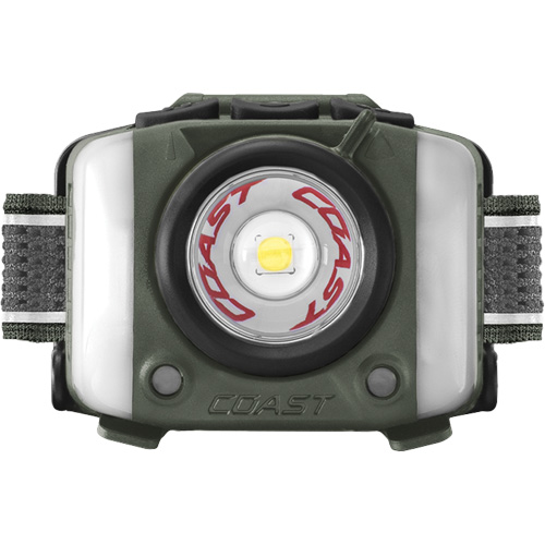 Lampe frontale FL97R &agrave; trois couleurs avec syst&egrave;me Twist Focus et commande vocale, DEL, 830 lumens, 2 hres de fonctionnement, piles Rechargeable Dufferin Supply