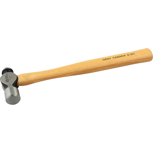 Ball Pein Hammer, 12 oz. Head Weight, Plain Face, Wood Handle Dufferin Supply