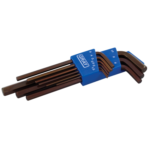 Long Arm Hex Key Set, 9 Pcs., Metric Dufferin Supply
