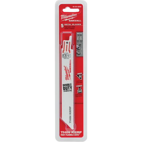 Lame de scie pour m&eacute;tal Sawzall, Bim&eacute;tal, 10 Dents par pouce, 6" lo Dufferin Supply