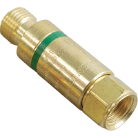 Antiretours pare-flammes - Oxy/gaz combustibles, Gaz combustibles (rouge)/Oxyg&egrave;ne (vert), Style pour adapteur de d&eacute;tendeur Dufferin Supply