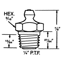 Raccord, Filetage de 1/4"-18 Dufferin Supply